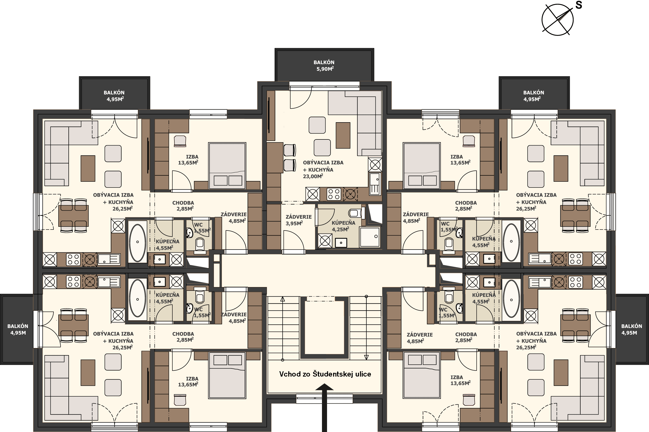 Ponuka bytov G1 – 3.NP